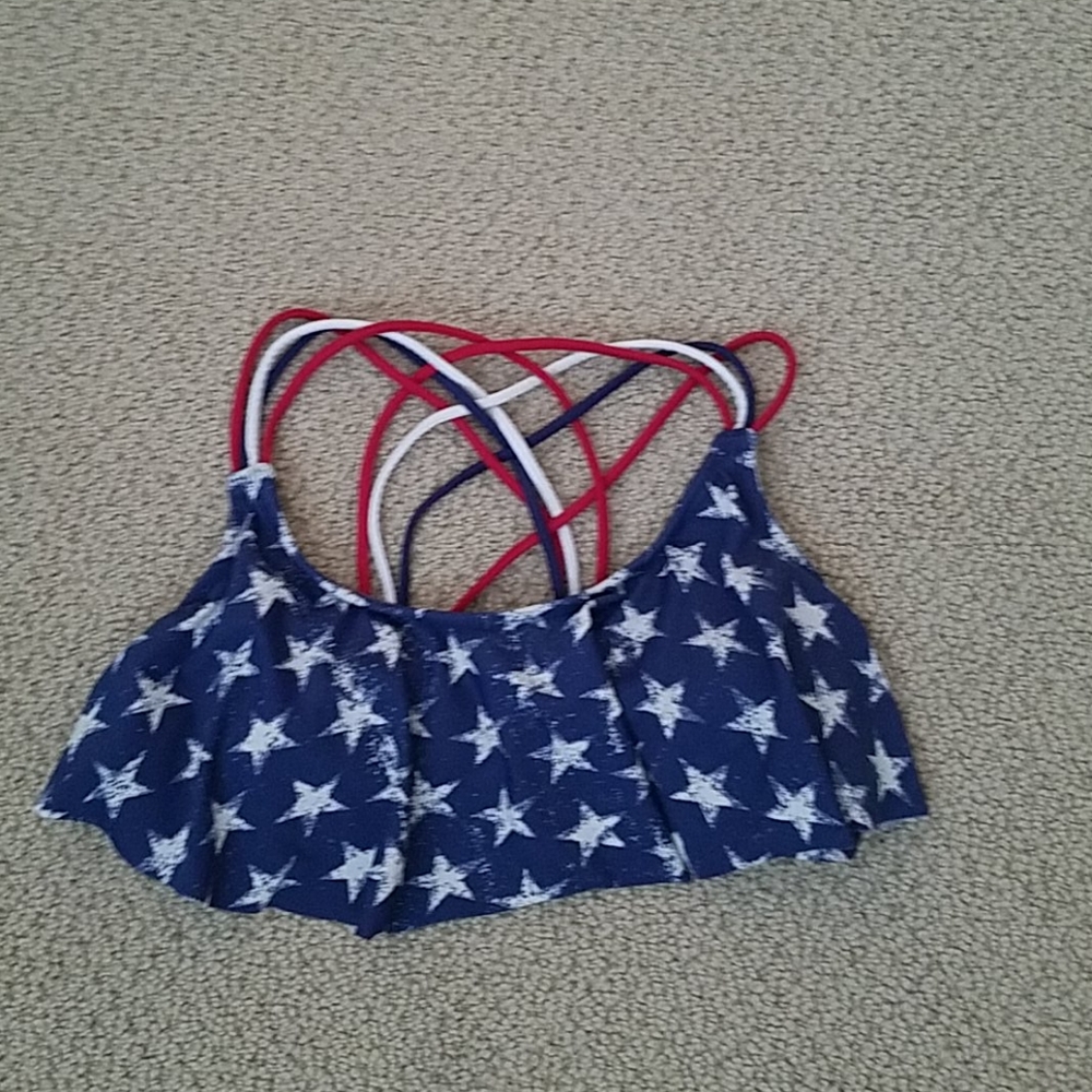 ❤American flag swim top❤